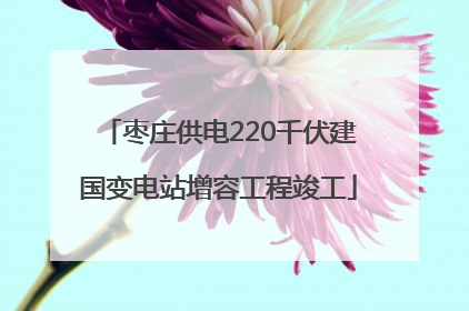 枣庄供电220千伏建国变电站增容工程竣工