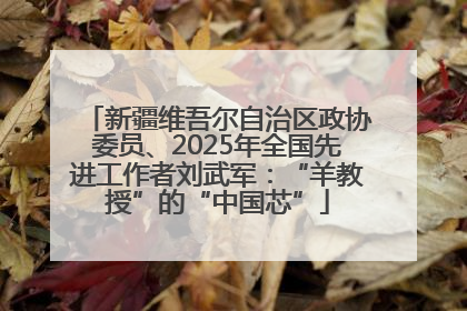 新疆维吾尔自治区政协委员、2025年全国先进工作者刘武军：“羊教授”的“中国芯”