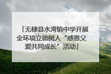 无棣县水湾镇中学开展全环境立德树人“感恩父爱共同成长”活动