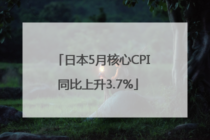 日本5月核心CPI同比上升3.7%