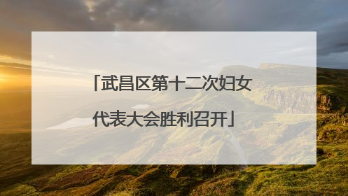 武昌区第十二次妇女代表大会胜利召开