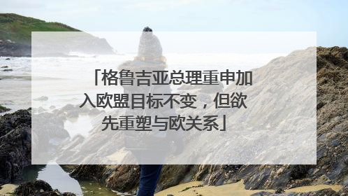 格鲁吉亚总理重申加入欧盟目标不变，但欲先重塑与欧关系