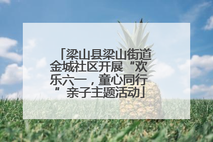 梁山县梁山街道金城社区开展“欢乐六一，童心同行”亲子主题活动