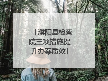 濮阳县检察院三项措施提升办案质效
