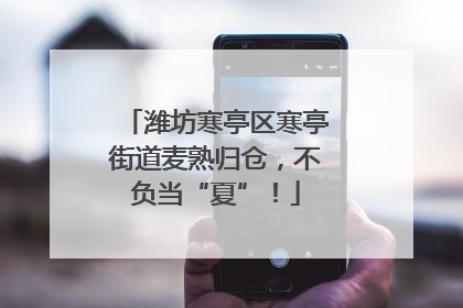 潍坊寒亭区寒亭街道麦熟归仓，不负当“夏”！
