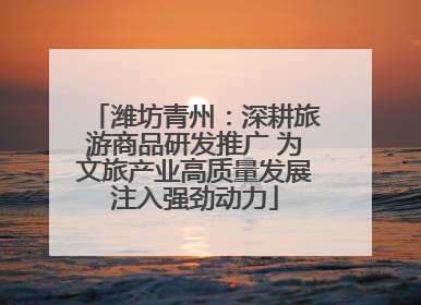 潍坊青州：深耕旅游商品研发推广 为文旅产业高质量发展注入强劲动力