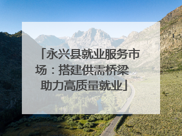 永兴县就业服务市场：搭建供需桥梁 助力高质量就业