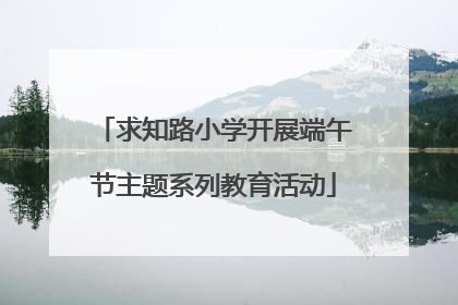 求知路小学开展端午节主题系列教育活动