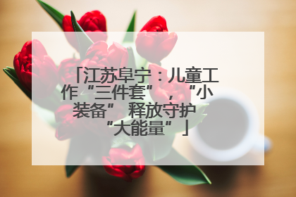 江苏阜宁：儿童工作“三件套”，“小装备” 释放守护 “大能量”