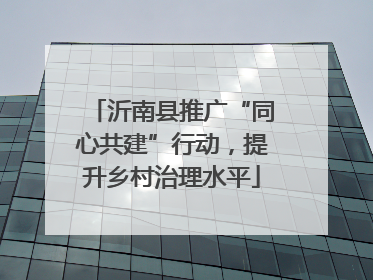 沂南县推广“同心共建”行动，提升乡村治理水平