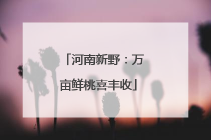 河南新野：万亩鲜桃喜丰收