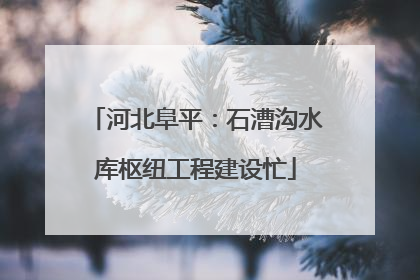河北阜平：石漕沟水库枢纽工程建设忙