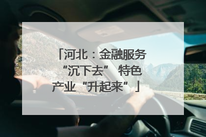 河北：金融服务“沉下去” 特色产业“升起来”