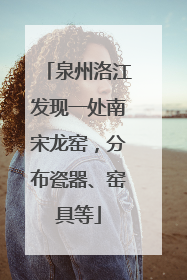 泉州洛江发现一处南宋龙窑，分布瓷器、窑具等