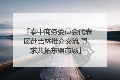 泰中商务委员会代表团赴吉林推介交流 寻求共拓东盟市场