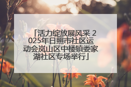 活力绽放展风采 2025年日照市社区运动会岚山区中楼镇娄家湖社区专场举行