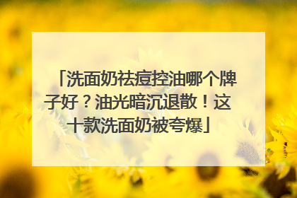 洗面奶祛痘控油哪个牌子好？油光暗沉退散！这十款洗面奶被夸爆