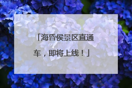 海昏侯景区直通车，即将上线！