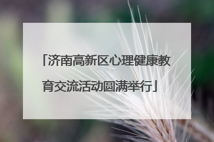 济南高新区心理健康教育交流活动圆满举行
