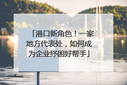 港口新角色！一家地方代表处，如何成为企业纾困好帮手