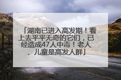 湖南已进入高发期！看上去平平无奇的它们，已经造成47人中毒！老人、儿童是高发人群