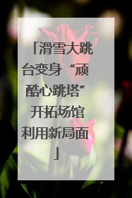 滑雪大跳台变身“顽酷心跳塔” 开拓场馆利用新局面