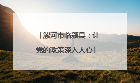 漯河市临颍县：让党的政策深入人心