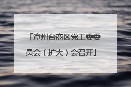 漳州台商区党工委委员会（扩大）会召开