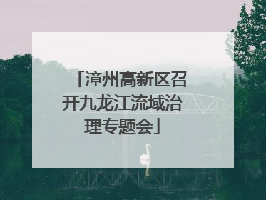 漳州高新区召开九龙江流域治理专题会