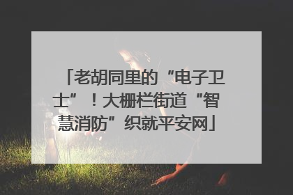 老胡同里的“电子卫士”！大栅栏街道“智慧消防”织就平安网