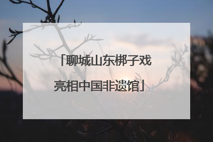 聊城山东梆子戏亮相中国非遗馆