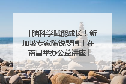 脑科学赋能成长！新加坡专家陈锐斐博士在南昌举办公益讲座