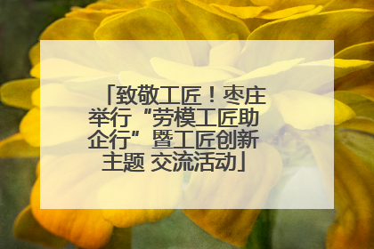致敬工匠！枣庄举行“劳模工匠助企行”暨工匠创新主题 交流活动
