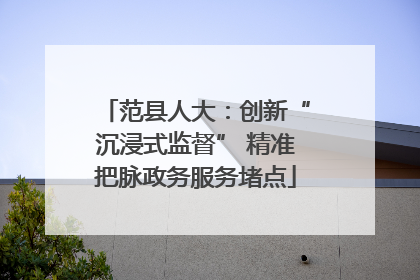 范县人大：创新“沉浸式监督” 精准把脉政务服务堵点