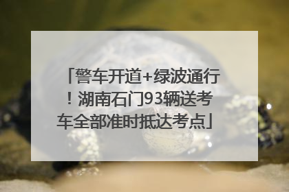 警车开道+绿波通行！湖南石门93辆送考车全部准时抵达考点