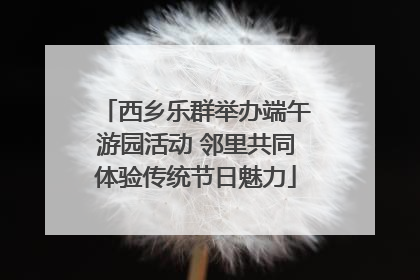 西乡乐群举办端午游园活动 邻里共同体验传统节日魅力