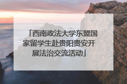 西南政法大学东盟国家留学生赴贵阳贵安开展法治交流活动