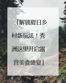 解锁夏日乡村新玩法！秀洲这里开启露营美食盛宴
