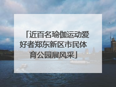 近百名瑜伽运动爱好者郑东新区市民体育公园展风采