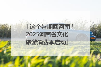 这个暑期回河南！2025河南省文化旅游消费季启动