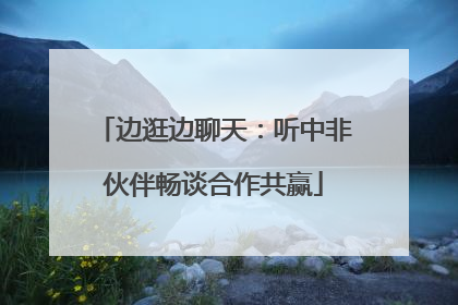 边逛边聊天：听中非伙伴畅谈合作共赢