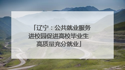 辽宁：公共就业服务进校园促进高校毕业生高质量充分就业
