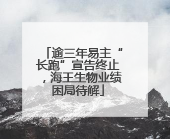 逾三年易主“长跑”宣告终止，海王生物业绩困局待解