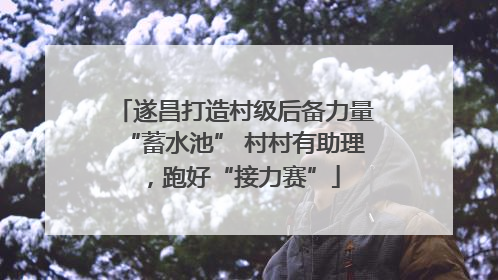 遂昌打造村级后备力量“蓄水池” 村村有助理，跑好“接力赛”
