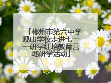 郴州市第六中学观山学校走进七一一研学红培教育营地研学活动