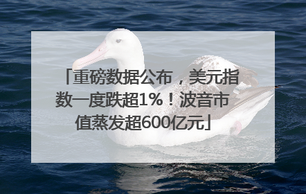 重磅数据公布，美元指数一度跌超1%！波音市值蒸发超600亿元
