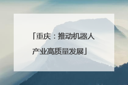 重庆：推动机器人产业高质量发展
