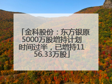 金科股份：东方银原5000万股增持计划时间过半，已增持1156.33万股