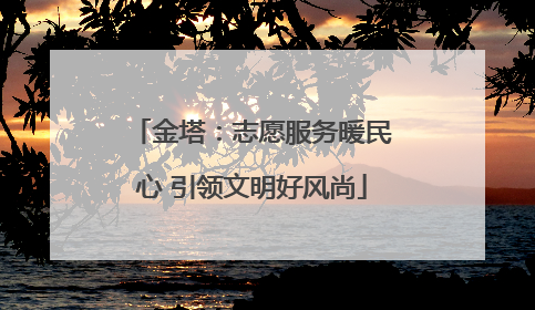 金塔：志愿服务暖民心 引领文明好风尚