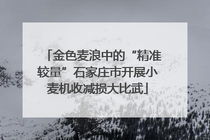 金色麦浪中的“精准较量”石家庄市开展小麦机收减损大比武